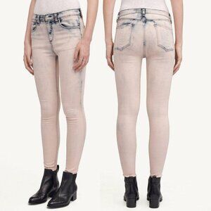 Rag & Bone High Rise Skinny Jeans Size 24 Waist Bleach Blush W1532K520BLC
